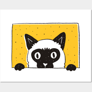 Peeking Cat Posters and Art